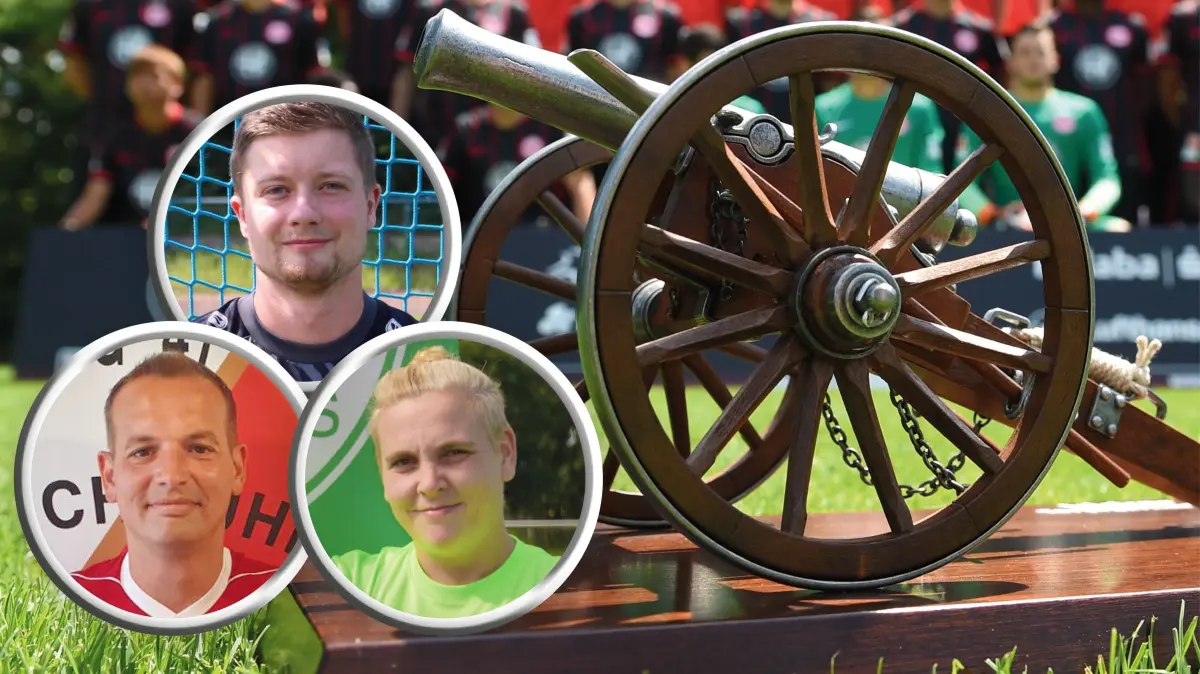Fußball Torjäger Torschützen aus Brandenburg Michael Schwienke, Julian Schenk, Kerstin Barge
