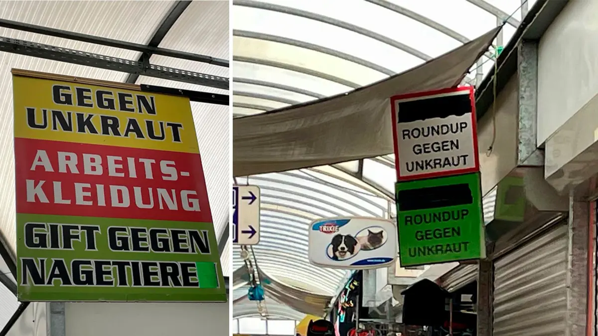 Glyphosathaltige Pflanzenschutzmittel sind auf dem Bazar in Polen erhältlich. Die Einfuhr ist verboten.