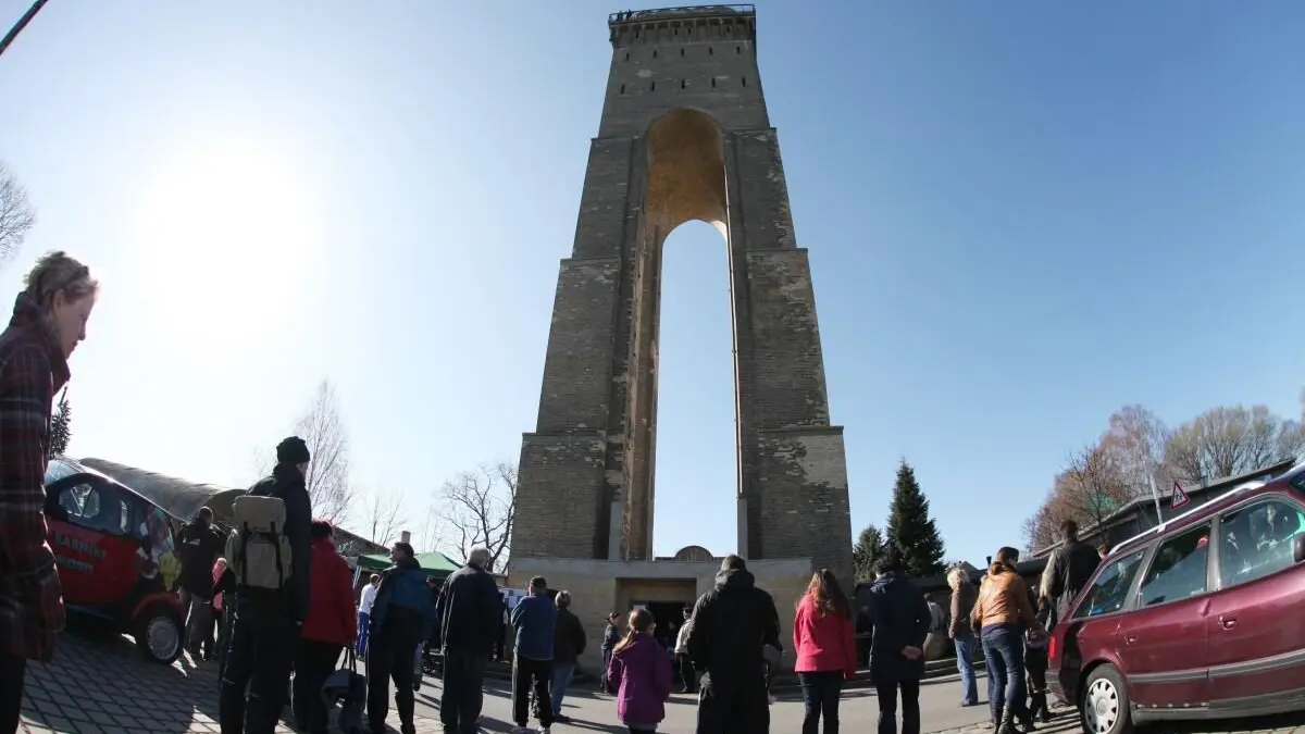 Der Finower Wasserturm ist ein Wahrzeichen der Region um Eberswalde.