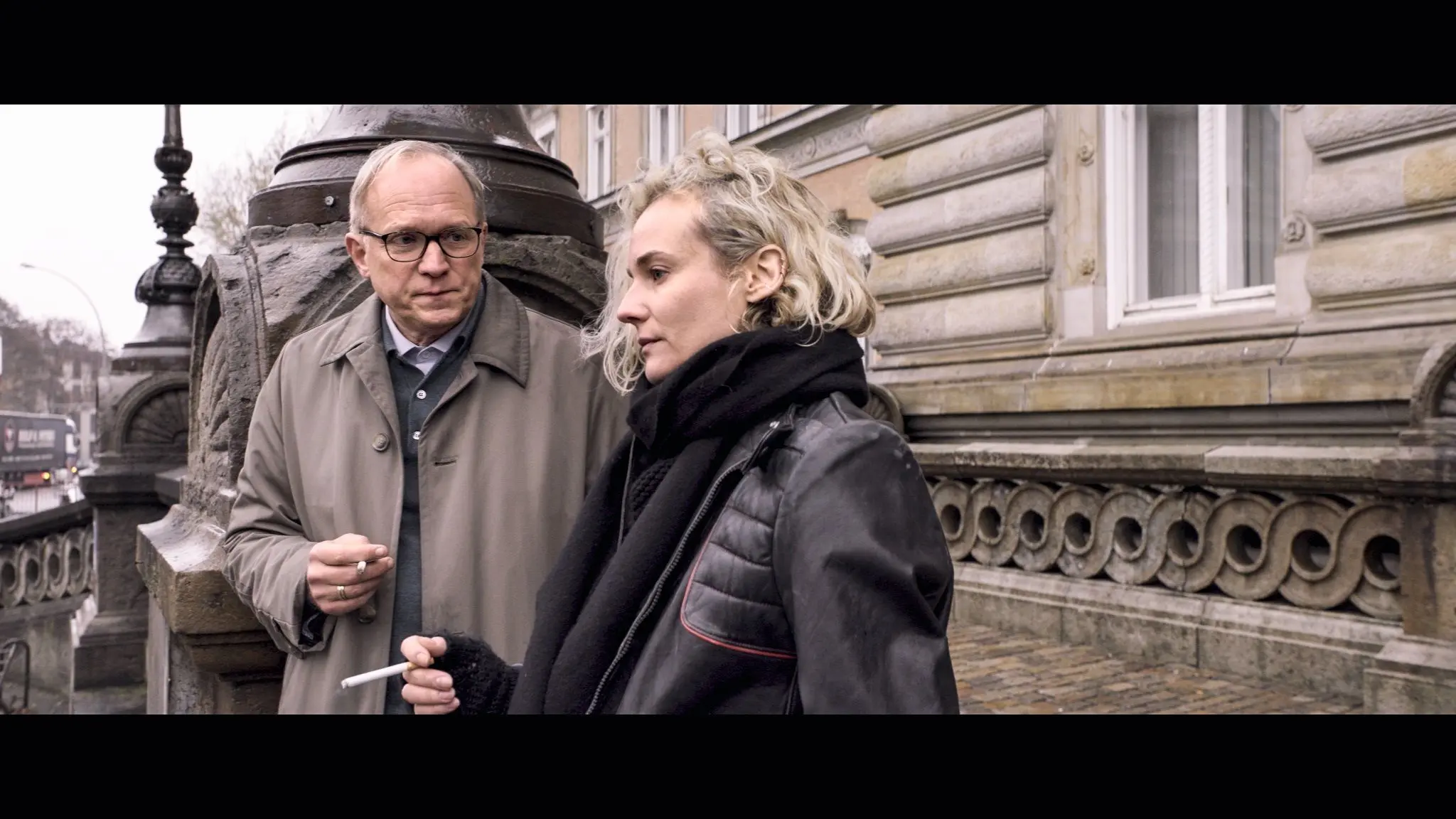 Diane Kruger als Katja Sekerci und Ulrich Tukur als Jürgen Möller in einer Szene des Films "Aus Dem Nichts"