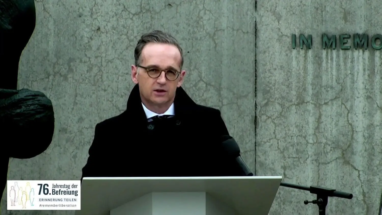 76. Jahrestag der Befreiung der Konzentrationslager Ravensbrück und Sachsenhausen. Bundesaußenminister Heiko Maaß (SPD) warnte davor, wegzuschauen, wenn es heute wieder zu antisemitischen Taten kommt.