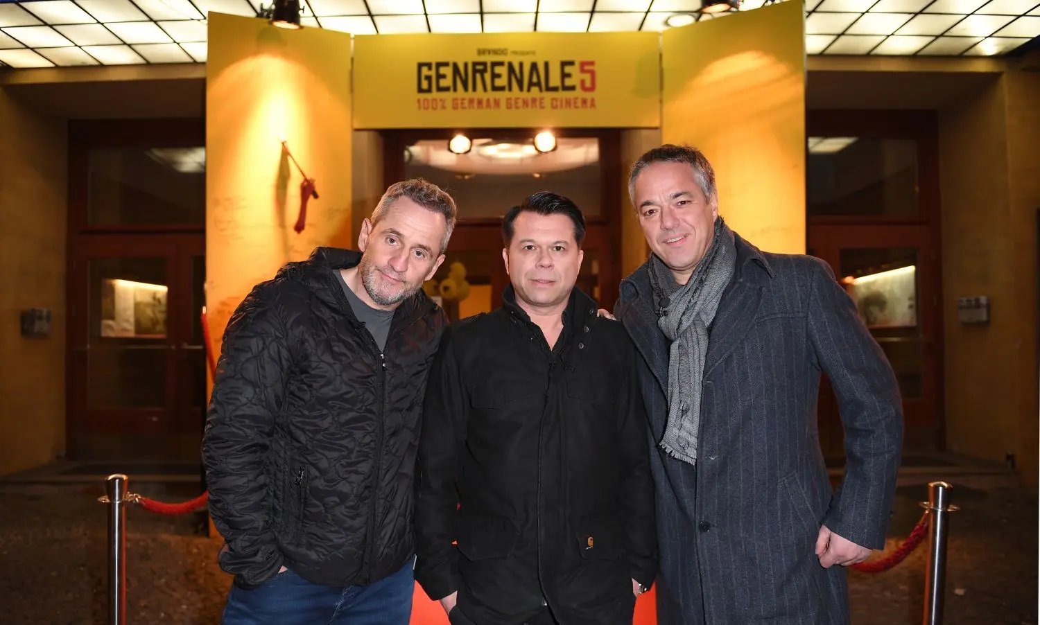 Charles Rettinghaus (rechts) mit Schauspieler Tim Wilde (links) und Autor Markus Kavka.