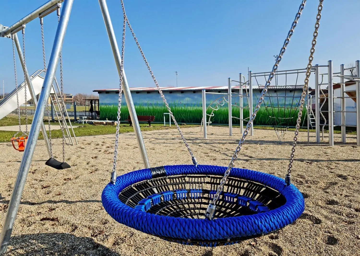 Spielplatz Jungfernsteig am Seelower Stadion: Am Freitag wird er eingeweiht.