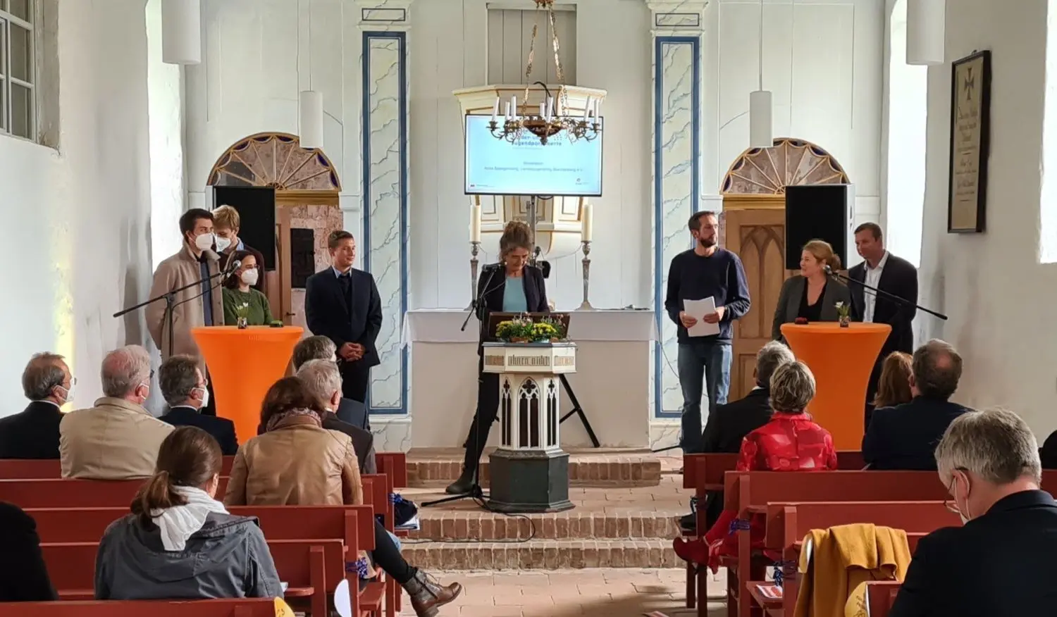Festveranstaltung in der Kirche Gollwitz.
