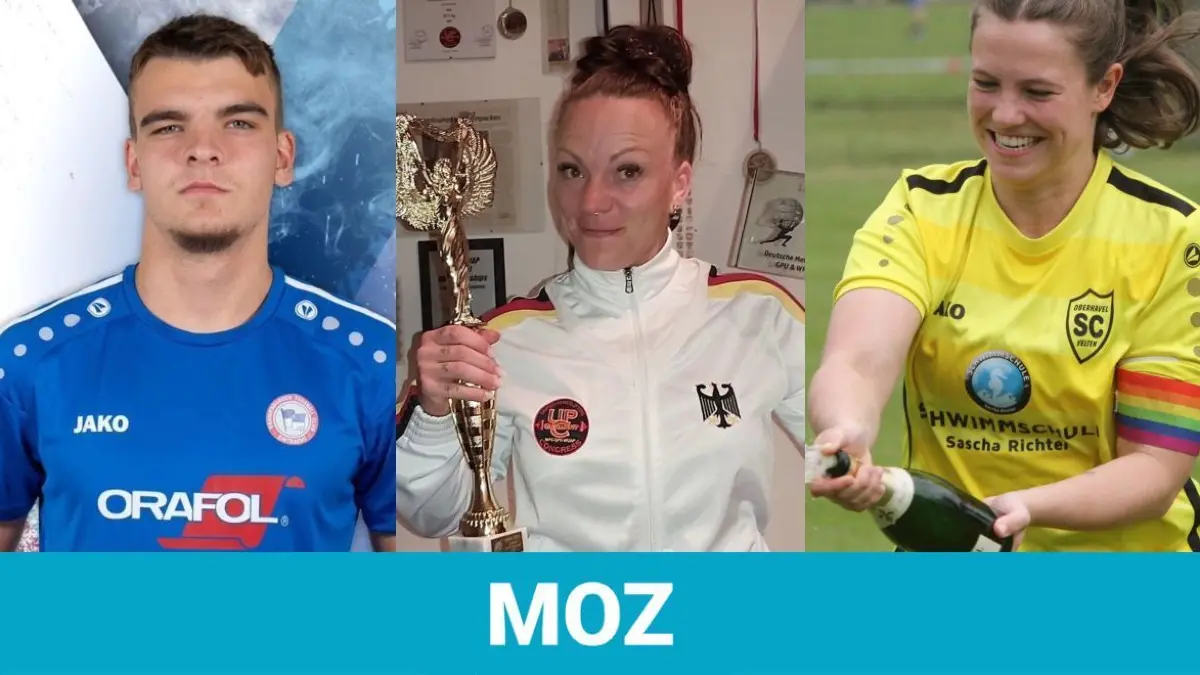 Die neuen Kandidaten: Fußballer Leon Walter, Powerlifterin Nicole Kegeler und Fußballerin Kim Steinke.