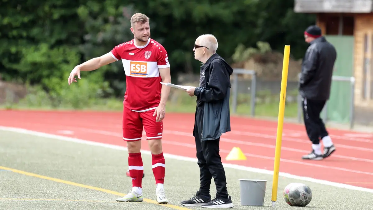 FB BBL 31. ST: TSG Einheit Bernau — BSC S?d: Bernau, 26.05.24, FB BBL 31. ST: TSG Einheit Bernau - BSC S?d, Matthias Altenburg kam aus der Prignitz nach Brandenburg
Foto: Carola Voigt