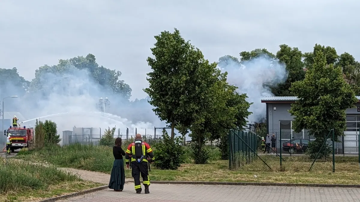 Großbrand in Wriezen