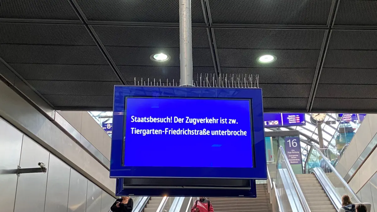 Nichts geht mehr bei der S-Bahn in Berlin. Die Wiederaufbaukonferenz für die Ukraine hat umfassenden Auswirkungen auf den Verkehr in der ganzen Region.