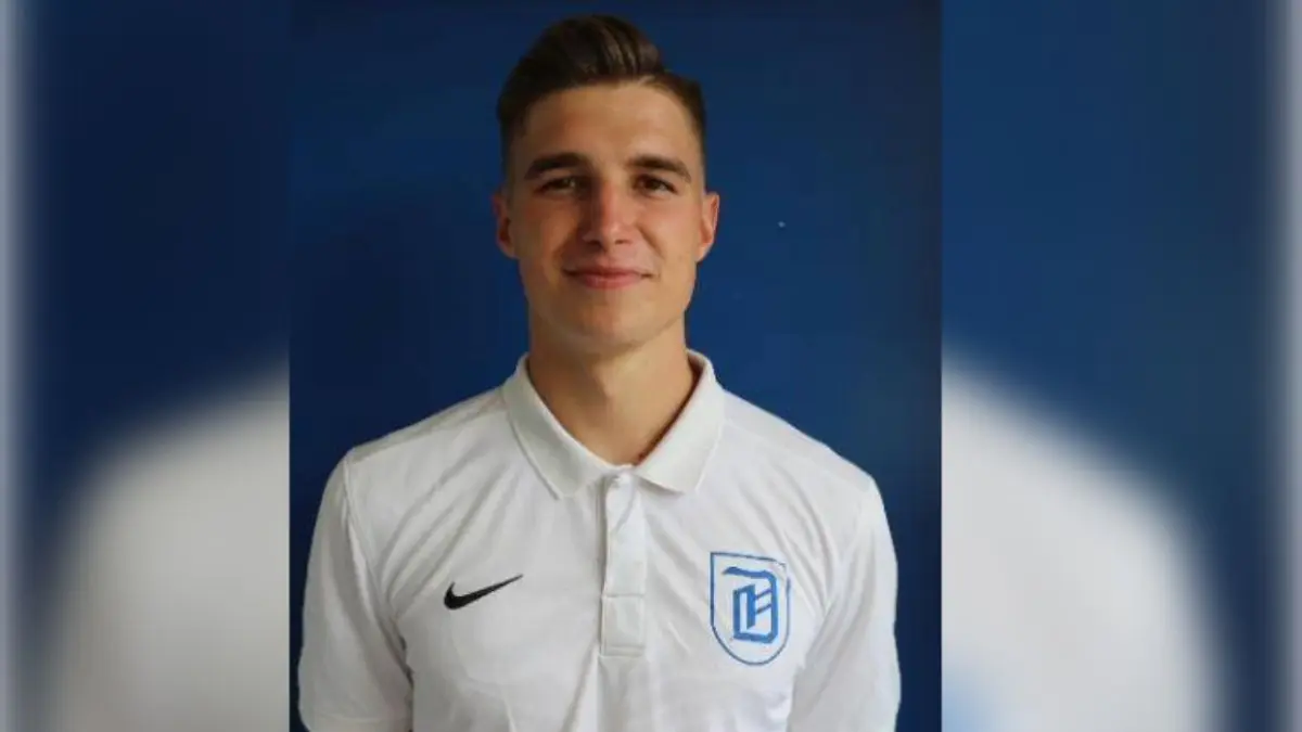 Fußballer Marcel Blume von Blau-Weiß Dahlewitz