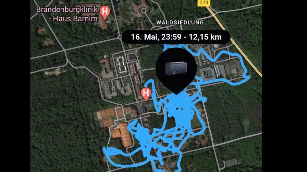 So weite Wege legte Kater Odin aus Bernau zurück, Mai 2024