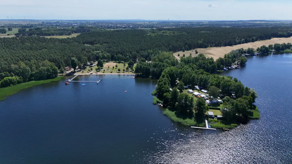 Campingplatz Wolletzsee: Angermünde, 16.06.2024: Blick auf den Campingplatz am Wolletzsee