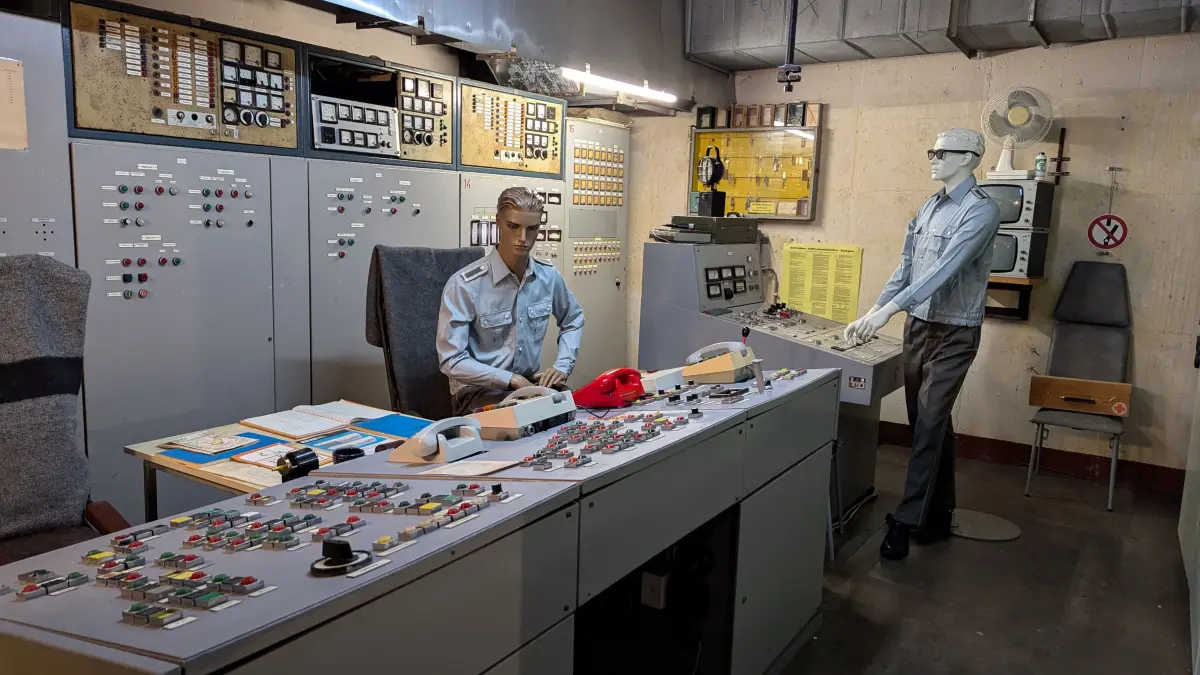 Dispatcherzentrale für die Strom- und Wasserversorgung im Bunker Kunersdorf.
