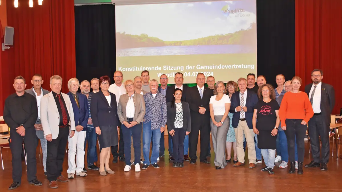 Die neuen Gemeindevertreter von Wandlitz trafen sich zur konstituierenden Sitzung.