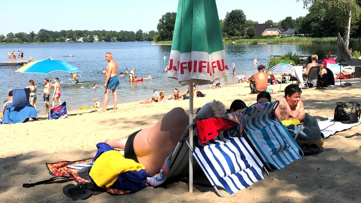 Müllrose. Freibad am Großen Müllroser See. 21.07.2024 Foto: Frank Groneberg