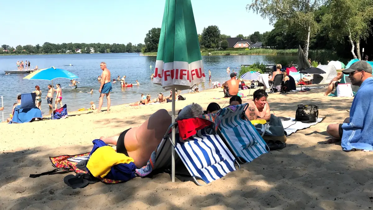 Müllrose. Freibad am Großen Müllroser See. 21.07.2024 Foto: Frank Groneberg