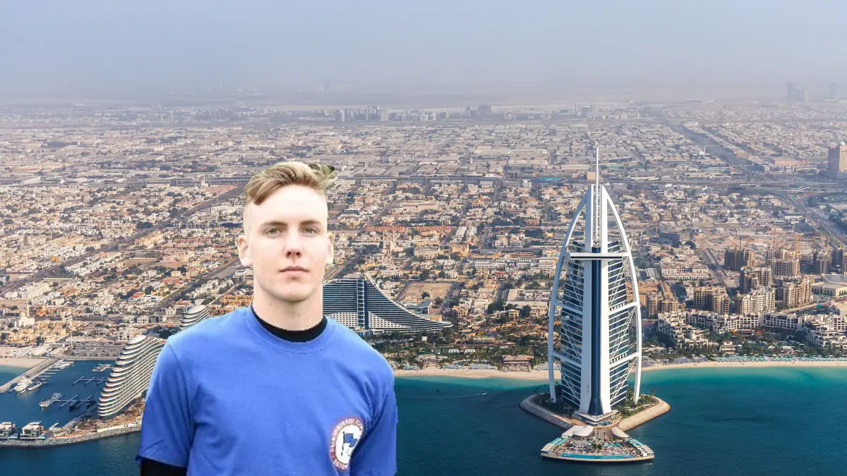 Die neue Heimat: Dubai in den Vereinigten Arabischen Emiraten mit Burj Al Arab. Dorthin zieht es Fußballer Patrik Zilahi vom SV Altlüdersdorf.