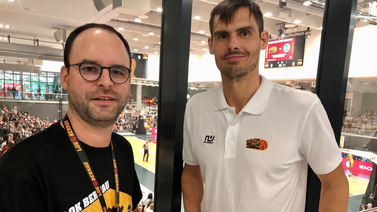 Mit ganzem Herzen dabei: Lok-Vereinschef Sebastian Weege (li.) und Heat Coach Dan Oppland