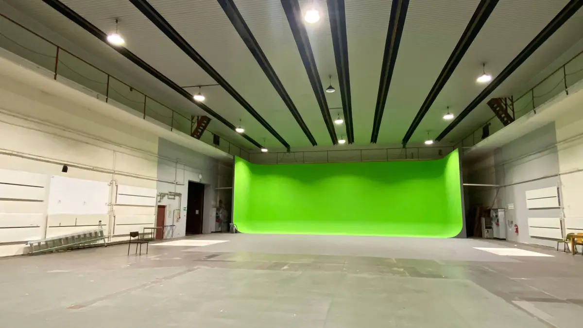 CCC-Filmstudios in Spandau, Ortsteil Haselhorst, Greenbox, Werbedreh, Atelier