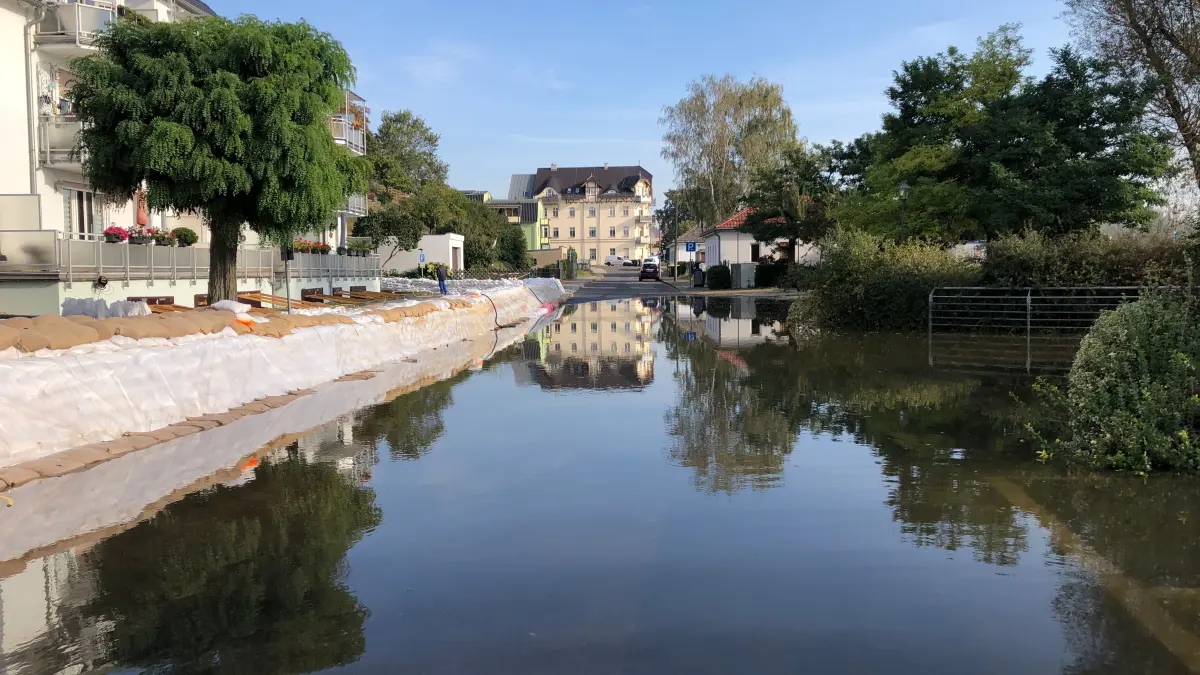 Land unter in Fürstenberg, Ortsteil von Eisenhüttenstadt
