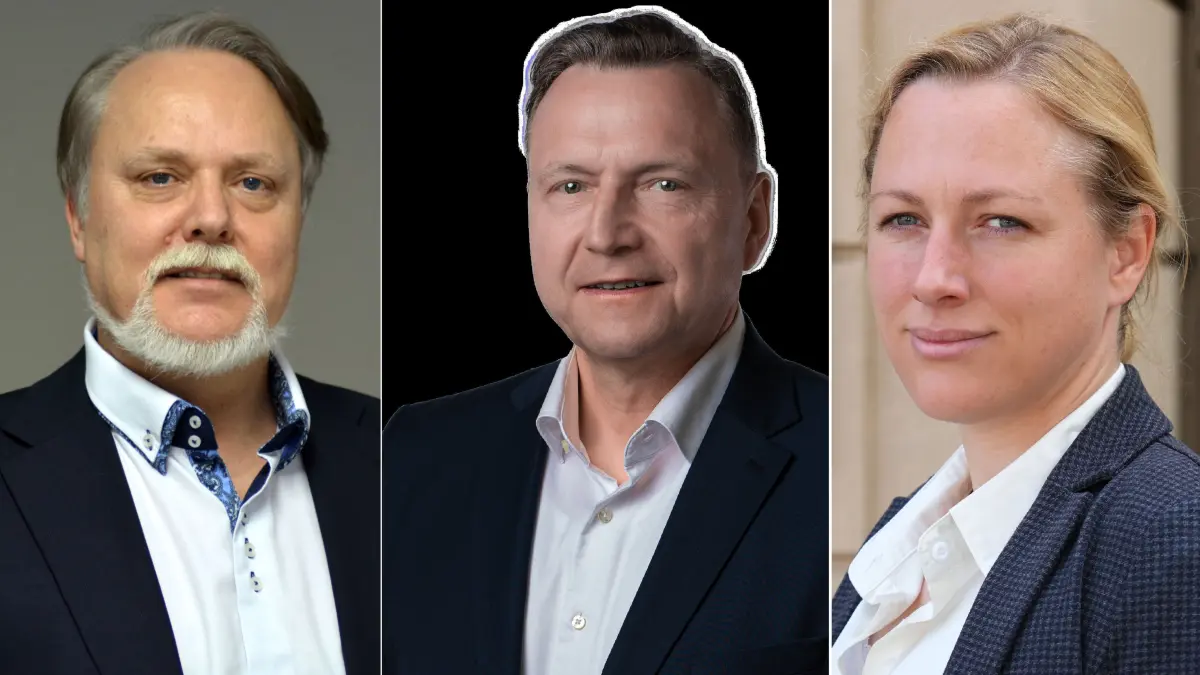 Roman Kuffert (AfD), Steffen John (AfD), Lena Kotré (AfD), Sieger der Direktmandate im Barnim bei der Landtagswahl 2024