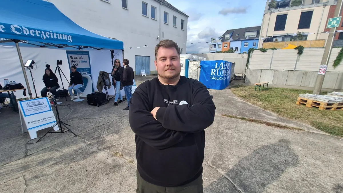 Felix 28 aus Frankfurt (Oder) beim Newscamp