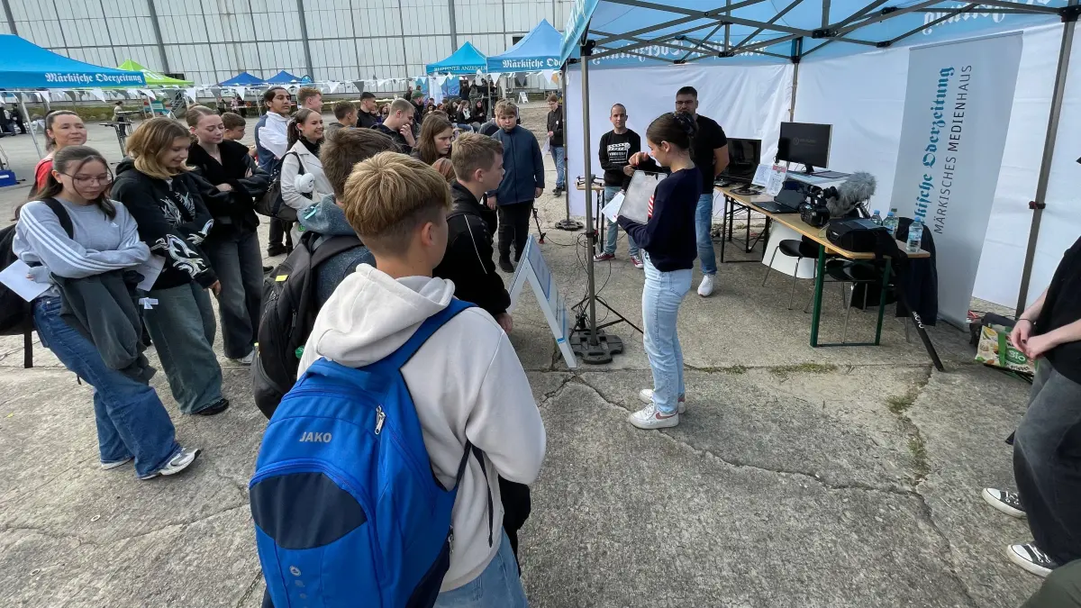 Beim Newscamp Brandenburg in Frankfurt (Oder).