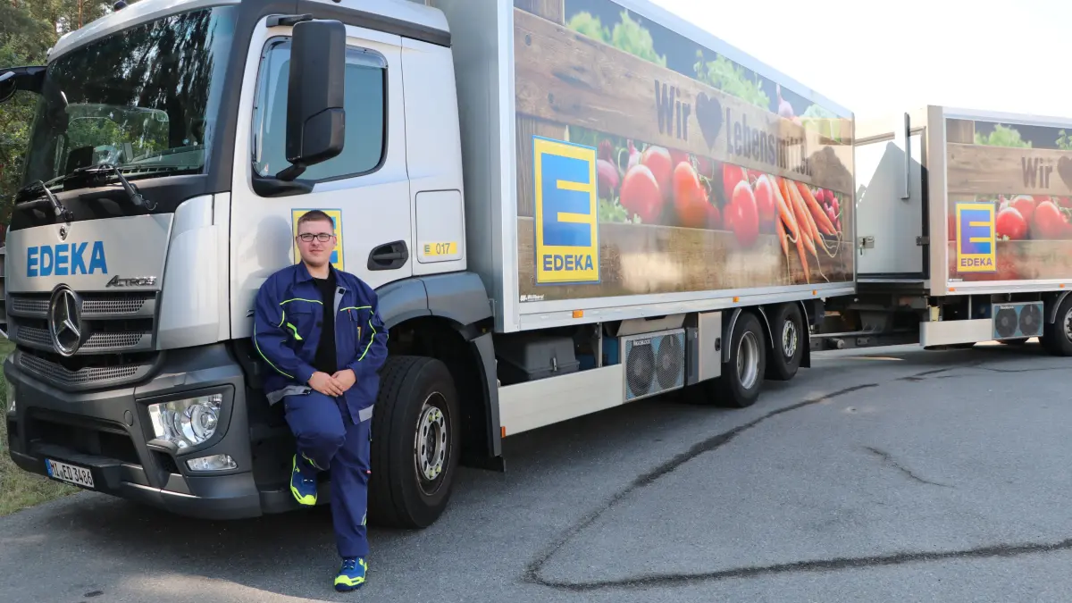 Ausbildung bei Edeka in Freienbrink, Paul Geduhn will Berufskraftfahrer werden