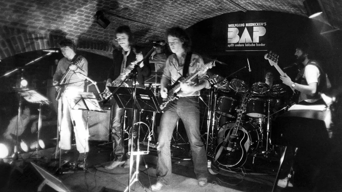 Wolfgang Niedeckens BAP im Kölner Club Basement bei einem der ersten Auftritte im Jahr 1978 oder 1979, noch ohne den langjährigen Gitarristen Klaus Heuser.