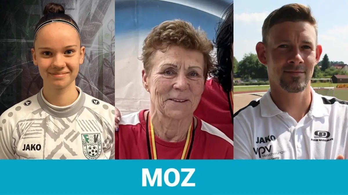 Fußballerin Carolin Anne Dabel, Ines Ziemer und André Bauer (von links) sind die neuen Kandidaten bei der Wahl zur MOZ-Sportlerin/MOZ-Sportler der Woche.
