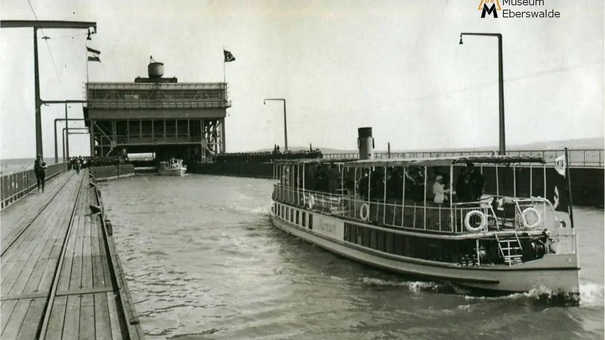 Königspaar von Siam in Eberswalde und Niederfinow, Juli 1934. Quelle: Sammlung Museum Eberswalde