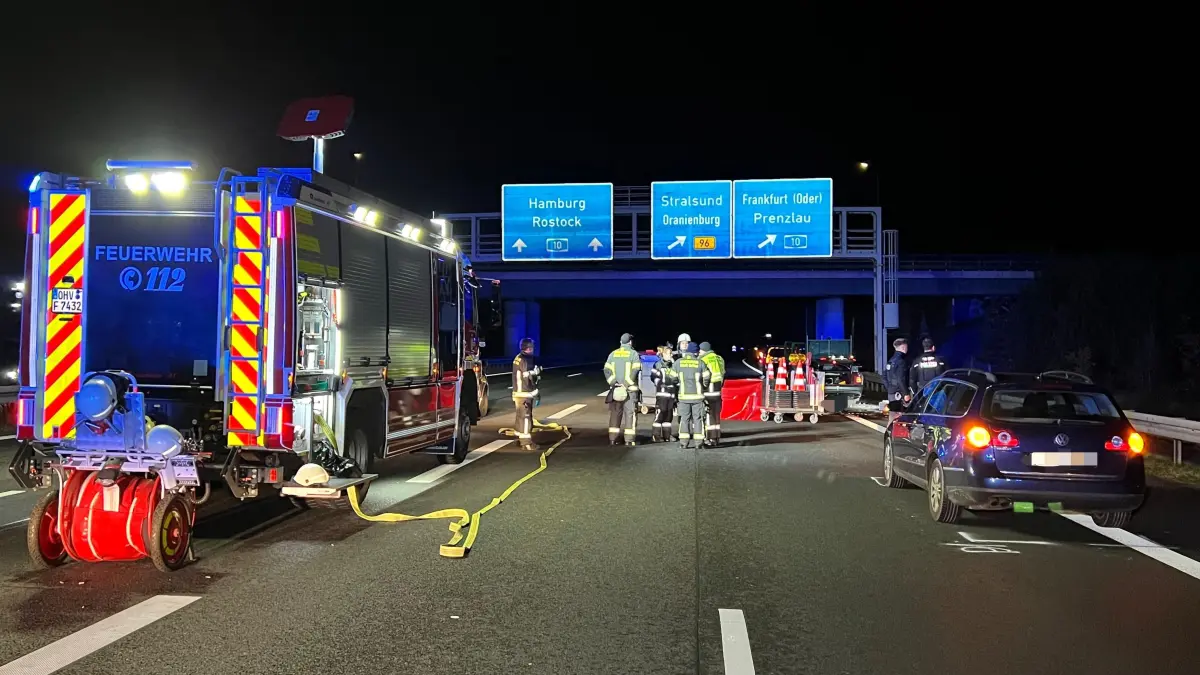 Unfall A111 zwischen Hennigsdorf und Oranienburg am 17.12.2024