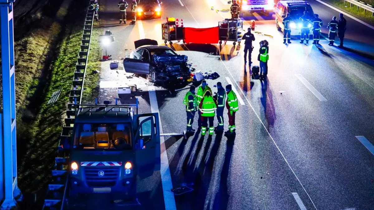 Unfall am 17.12.2024 gegen 18.30 Uhr auf Autobahn A111 zwischen Anschlussstelle Hennigsdorf und Autobahnkreuz Oranienburg Autobahn, eine Person tot