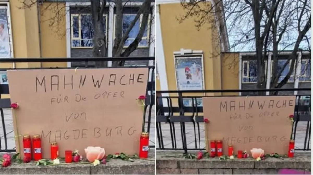 Mahnwache vor dem FRiedrich-Wolf-Theater