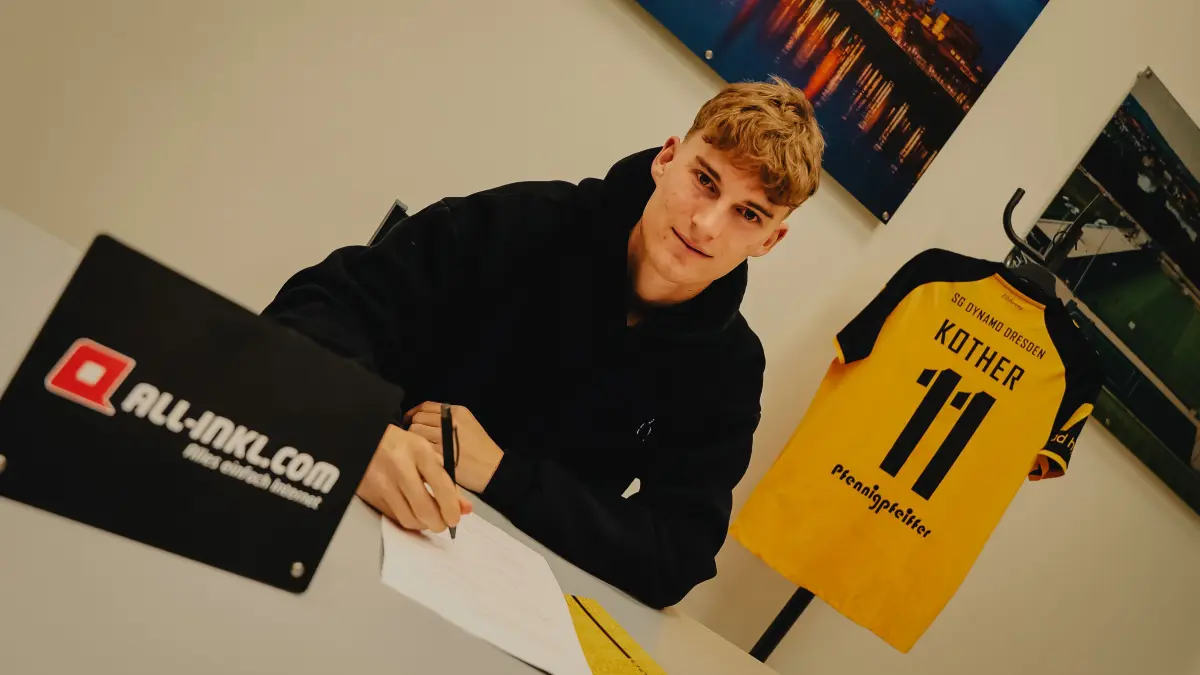 3. Liga: Dynamo Dresden vermeldet den zweiten Neuzugang in der laufenden Transferphase. Dominik Kother kommt von Jahn Regensburg und erhält die Rückennummer 11.