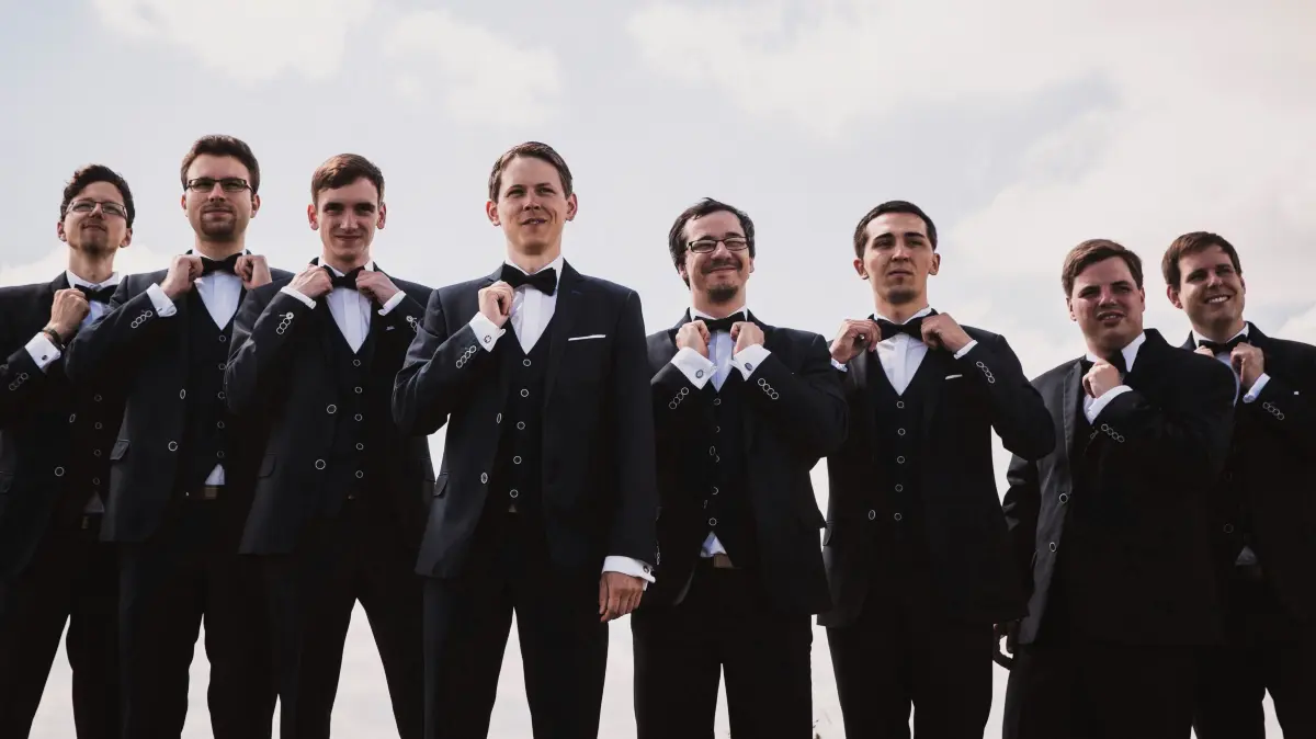 Eisenhüttenstadt. Vokalensemble Die Octavians aus Jena. Das Ensemble gibt am 12.01.2025 ein Konzert in der Nikolaikirche Eisenhüttenstadt. Pressefoto, Datum unbekannt. Foto: Mathias Pick