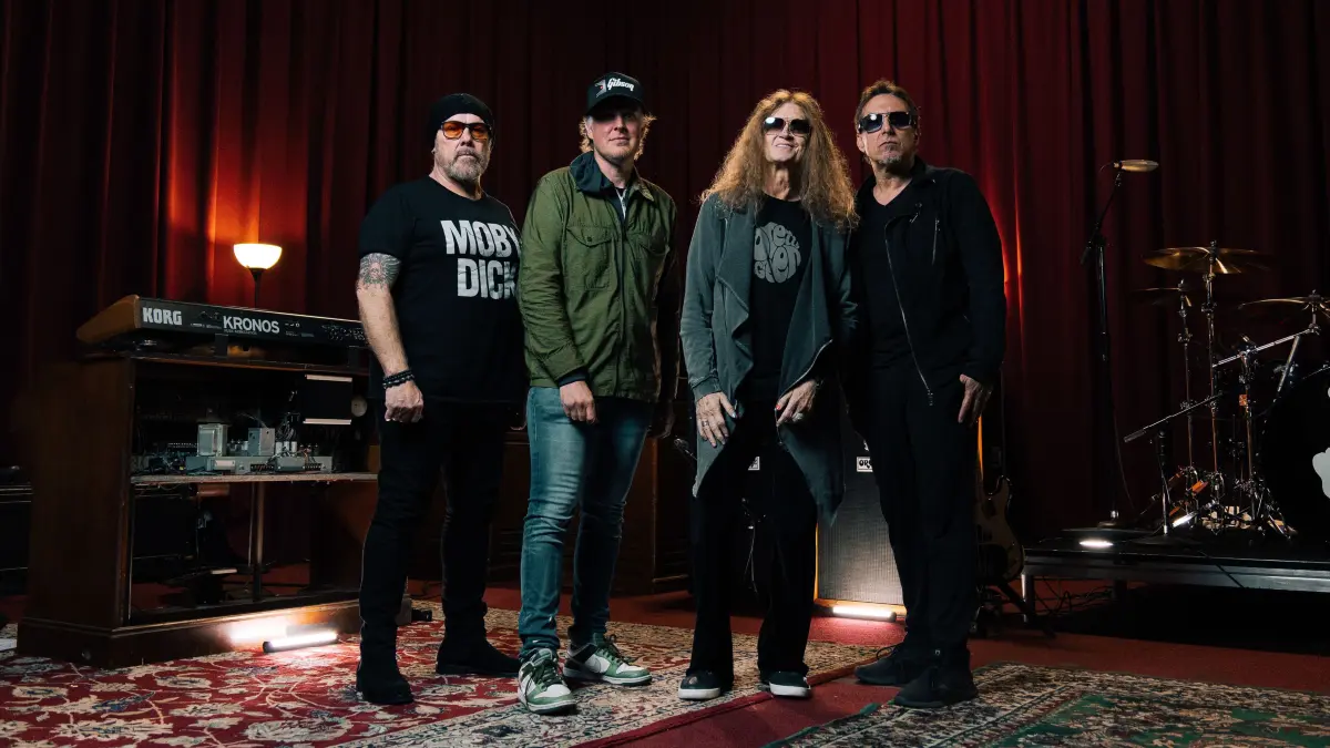 Die Hardrock-Band Black Country Communion: Jason Bonham (v. l.), Joe Bonamassa, Glenn Hughes und Derek Sherinian.