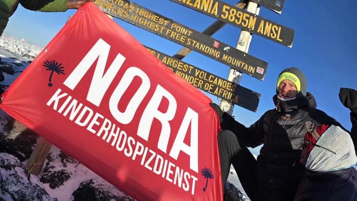 Mathias Hentze hat es auf den Kilimandscharo geschafft, um Spenden für den Hospizdienst Nora zu sammeln