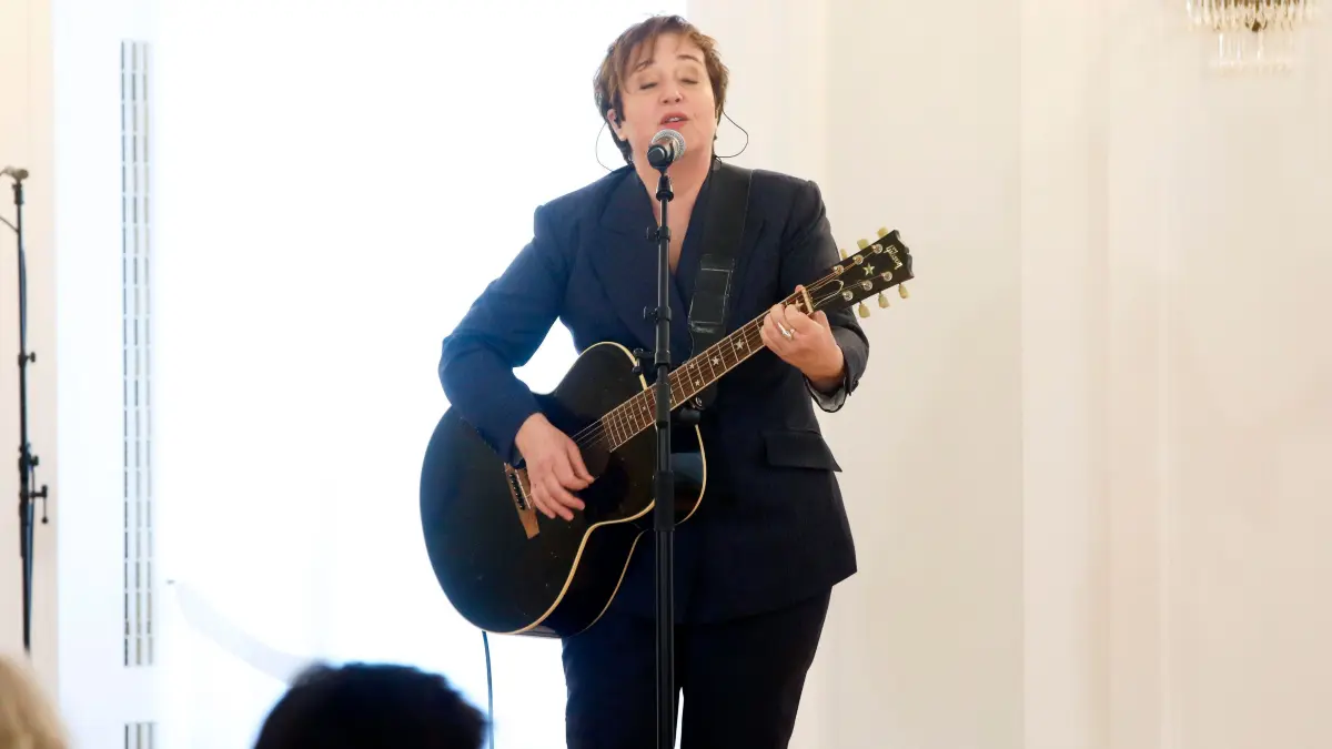 Matinee zum Internationalen Frauentag im Schoss Bellevue: Katharina Franck bei der Matinee zum Internationalen Frauentag im Schoss Bellevue. Berlin, 07.03.2025