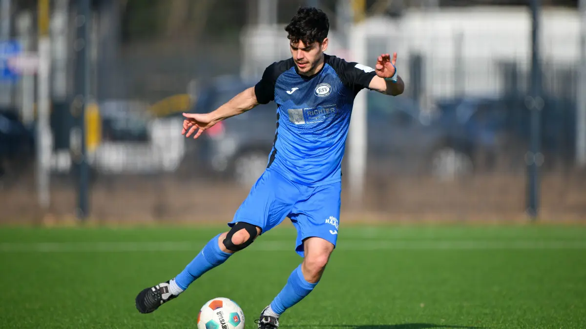 Aleksandar Bilbija (RSV), RSV Eintracht 1949 - Ludwigsfelder FC, Oberliga Süd, 20. Spieltag, Saison 24/25, Fussball, Kleinmachnow, 08.03.2025, Foto: Benjamin Feller