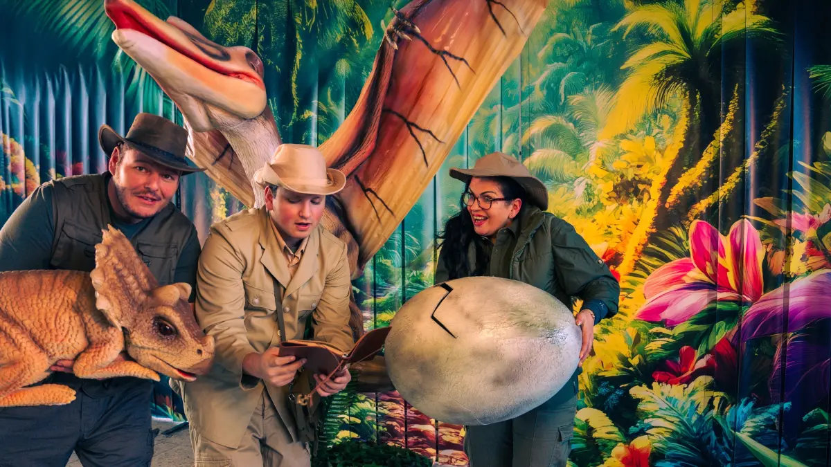 Frankfurt (Oder). Mitmachtheater "Dinomania" aus Friesack kommt am 30.03.25 in die Messehalle 4. Pressefoto. Foto: Adriane Tränkler