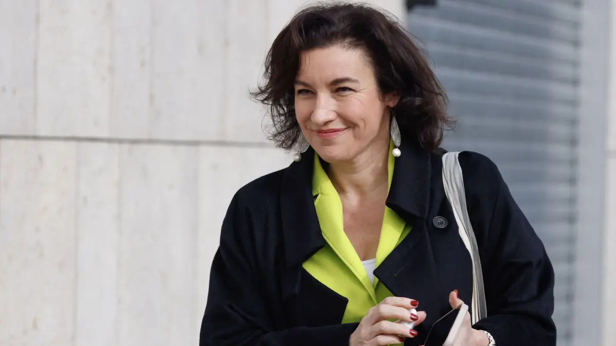 Member of the Bavarian conservative Christian Social Union (CSU) party Dorothee Baer arrives for the continuation of coalition talks between the conservative CDU/CSU party union and the SPD, on April 8, 2025 at the CDU's headquarters in Berlin. (Photo by Odd ANDERSEN / AFP)