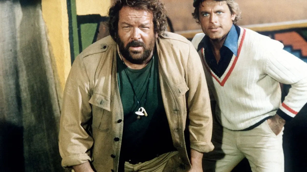 Tom (Bud Spencer, l.); Slim (Terence Hill, r.)