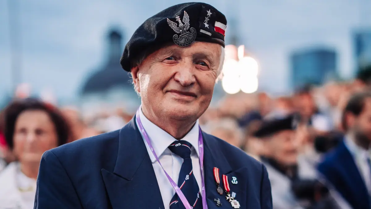 Jerzy Zawadzki +++ HINWEIS: FOTO NUR ZUR EINMALIGEN NUTZUNG IM RAHMEN DER BERICHTERSTATTUNG 80. JAHRESTAG DER BEFREIUNG KZ SACHSENHAUSEN IN ORANIENBURG FREIGEGEBEN (zu Artikel: „Befreiung KZ Sachsenhausen / Sie haben die Nazis überlebt – Zeitzeugen in Oranienburg“ online am 20.04.2025 +++