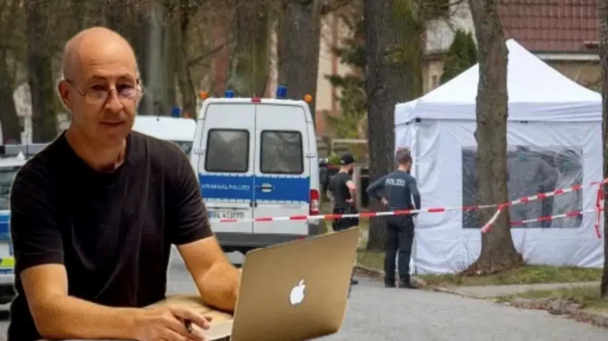 Kardiologe aus Königs Wusterhausen, Dr. Oliver Gunkel (links) erklärt die Diagnose akutes Herzversagen nach dem tragischen Tod eines Taschendiebs in Eichwalde.