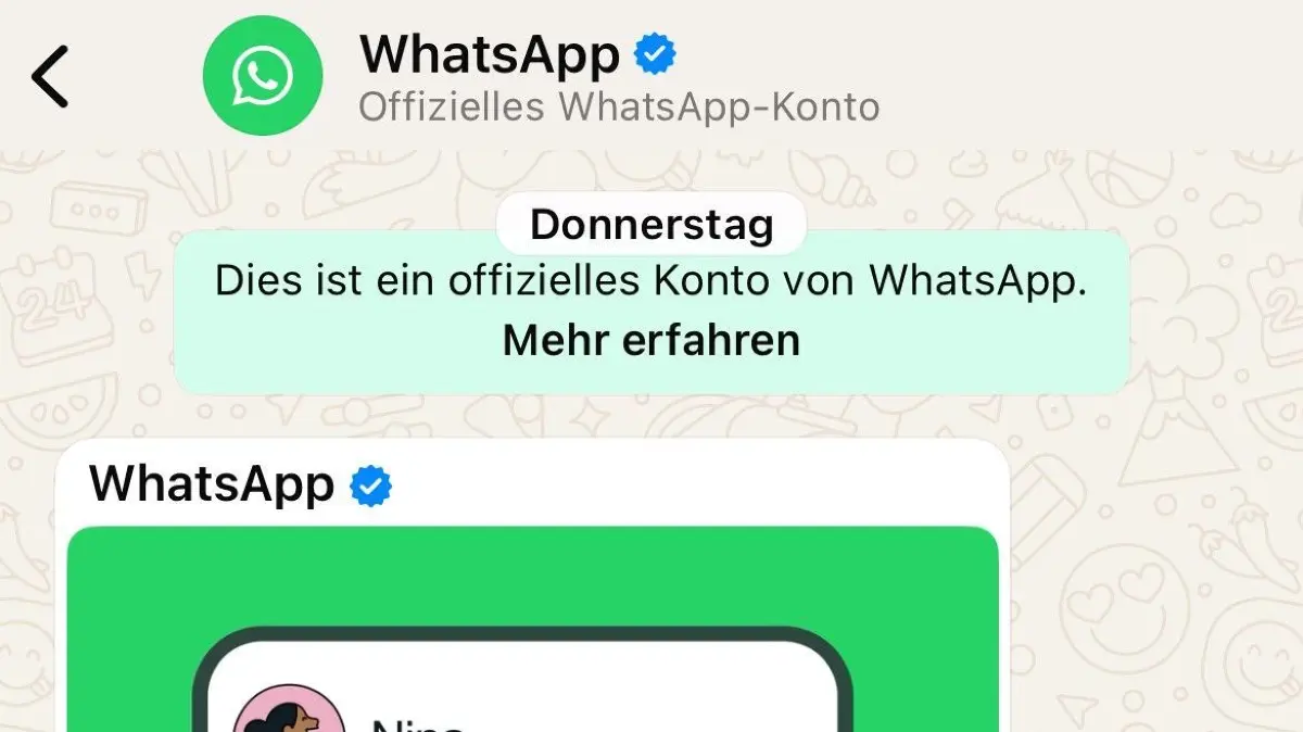 Screenshot neuer WhatsApp-Chat
