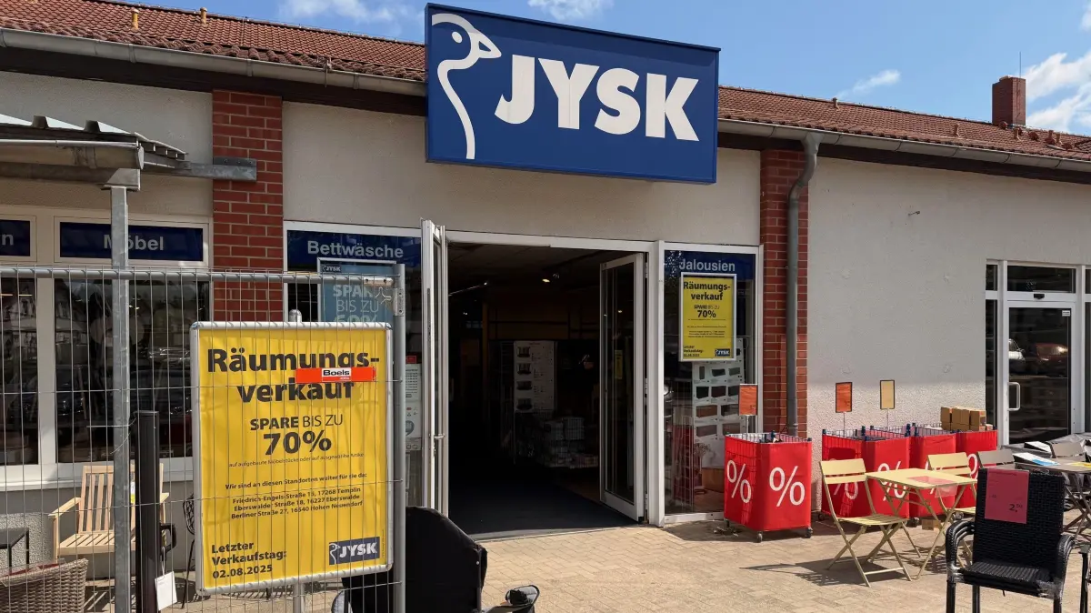 Jysk Filiale in Zehdenick im Geschäftshaus Berliner Tor