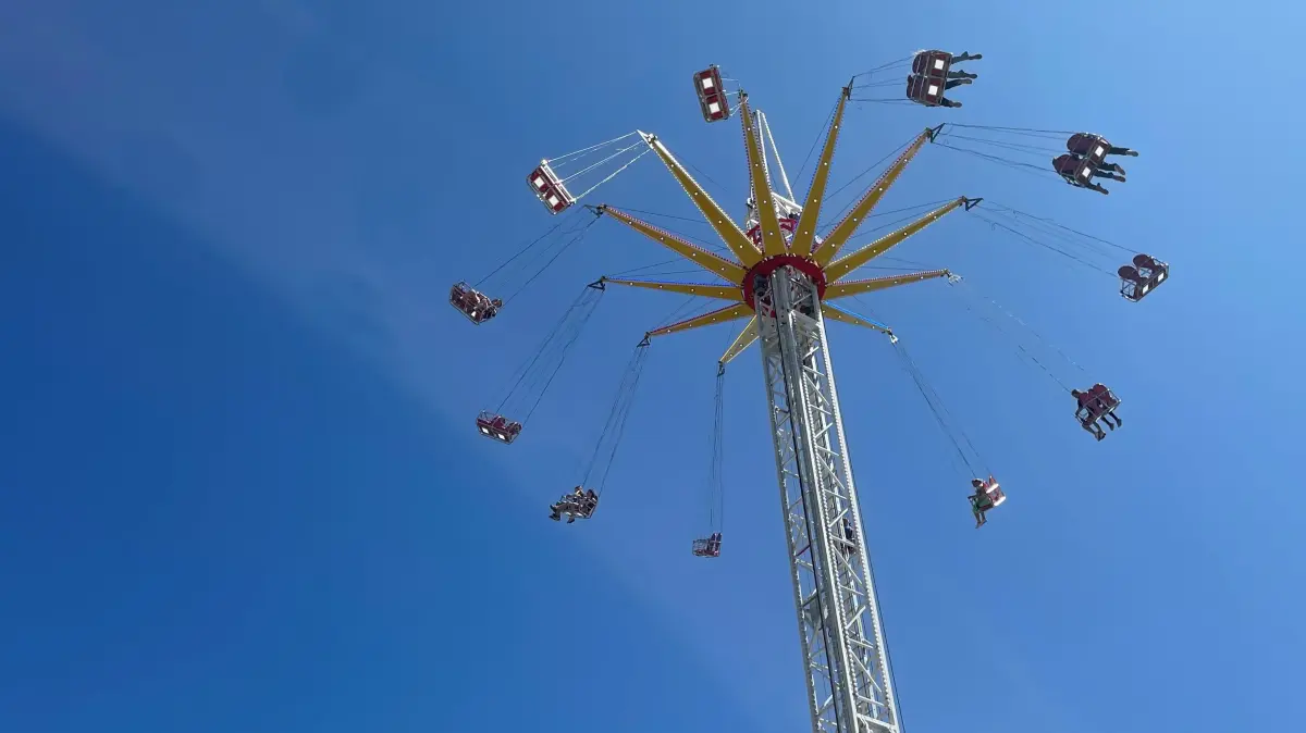 Stadtfest Oranienburg 2025 30 Meter hoher Kettenflieger