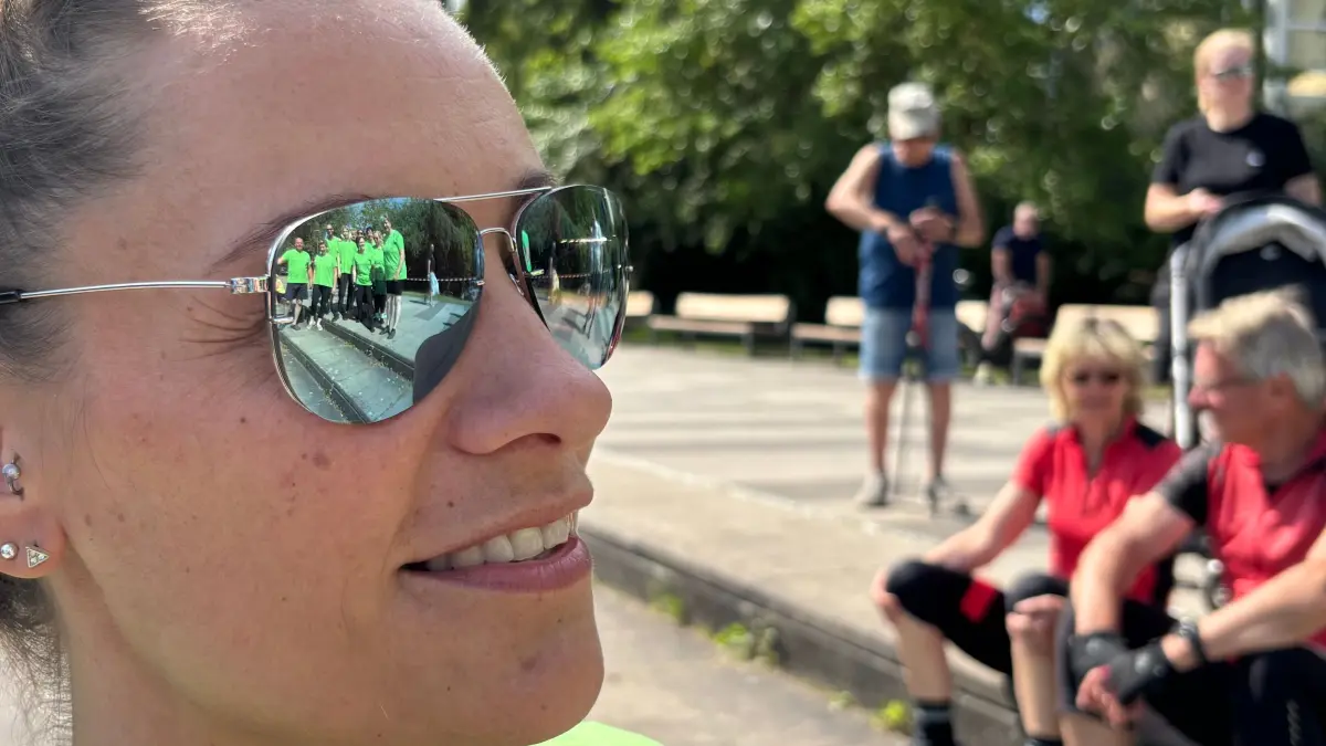 Frau mit Durchblick: Madleine Bensch gehört zum Team "Krampfader-Geschwader". Es wurde gestellt von der Lafin Diakonie Oranienburg. Dort ist Madleine Bensch Pflegedienstleiterin.