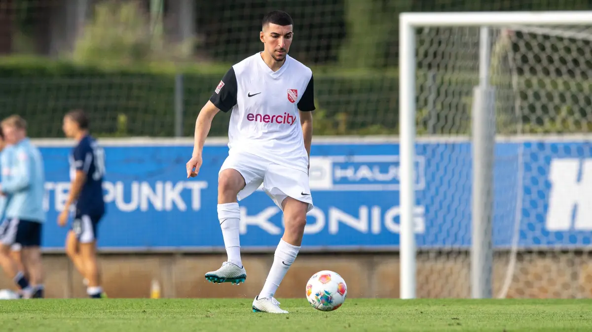 Testspiel Hertha BSC - Havelse 2025/26: Fussball, Herren, Saison 2025/26, Testspiel, Hertha BSC - TSV Havelse, Nassim Boujellab (Havelse), 08.07. 2025, Foto: Sebastian Räppold / Matthias Koch