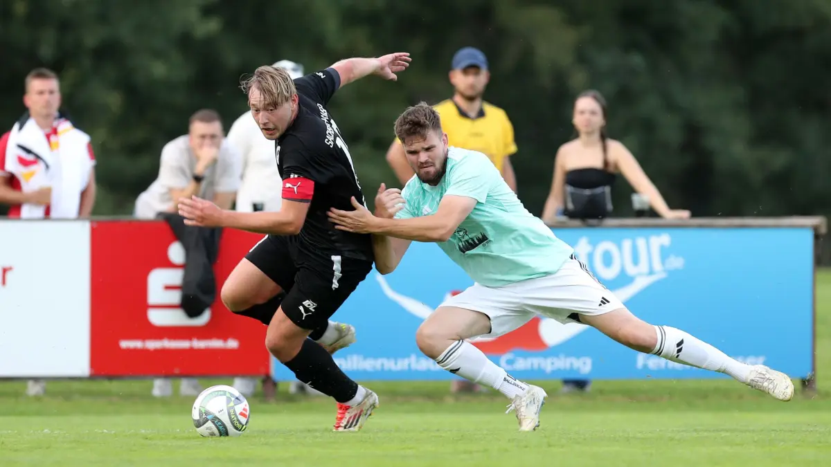 Vorrunde Landespokal: Schorfheide Joachimsthal - TuS Sachsenhausen 1:5: Joachimsthal, 08.08.2025, Vorrunde Landespokal: Schorfheide Joachimsthal - TuS Sachsenhausen 1:5